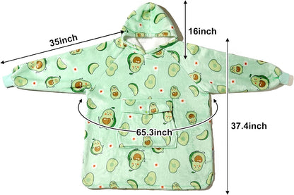 Krifey Wearable Blanket Hoodie, Oversized Sherpa Hooded Blanket for Adults | Soft sherpa fleece with sleeves and pocket; oversized fit for lounging, WFH, camping, Christmas and white elephant gifts.