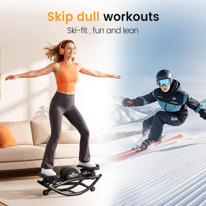 RELIFE REBUILD YOUR LIFE Rock Stepper Side to Side Rocking Fitness Stepper, Low-Impact Balance Board with Resistance Bands,Non-Slip Base for Full Body Workout, Fitness Machine Equipment at Home