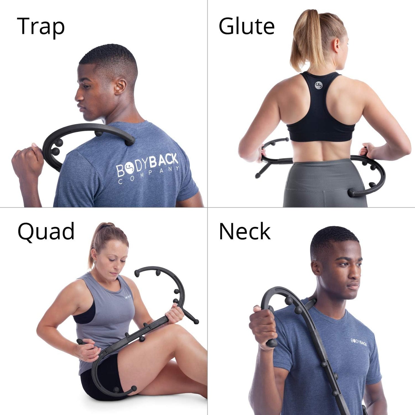 Body Back Buddy Classic Back Massager & Neck Massager for Pain Relief Black