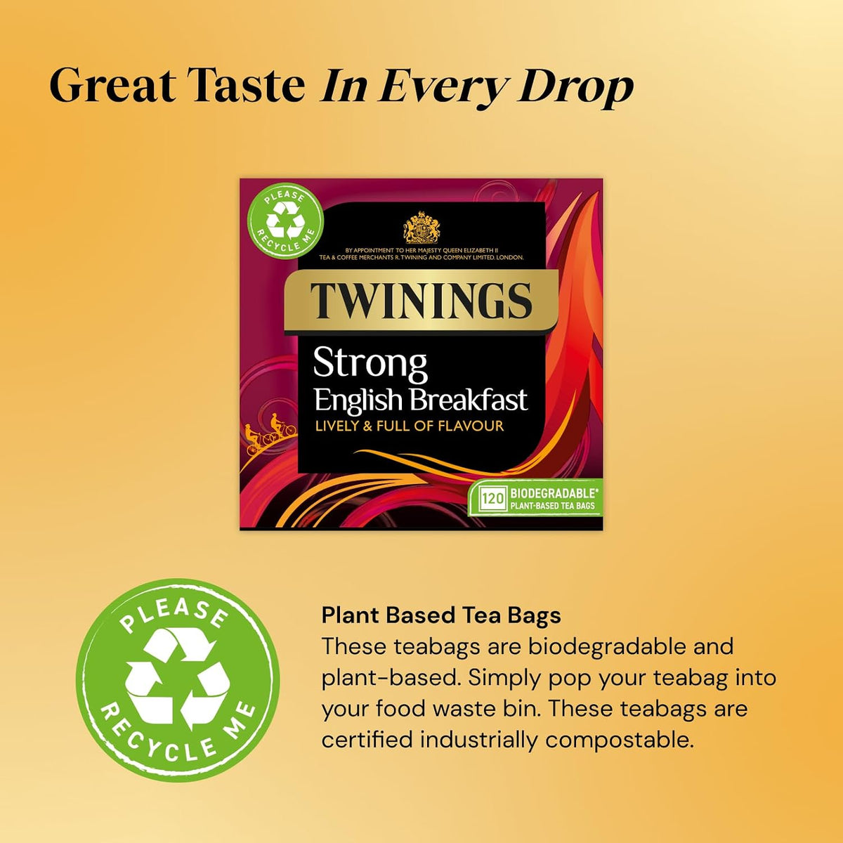 Twinings 1706 Strong Breakfast 80's (Pack of 4, Total 320 Tea Bags)
