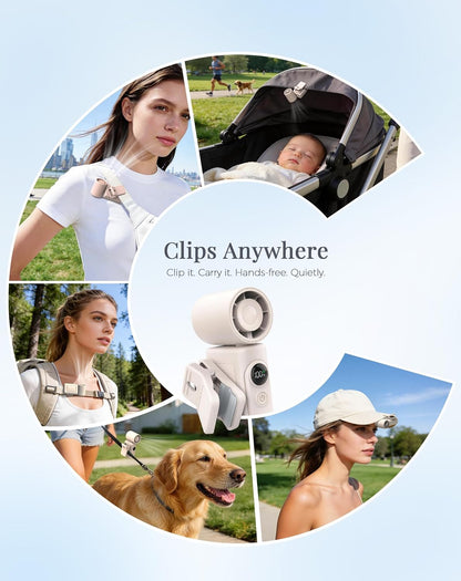 Hotsales Clip-On Portable Fan for Strollers, Handheld Turbo Fan for Travel