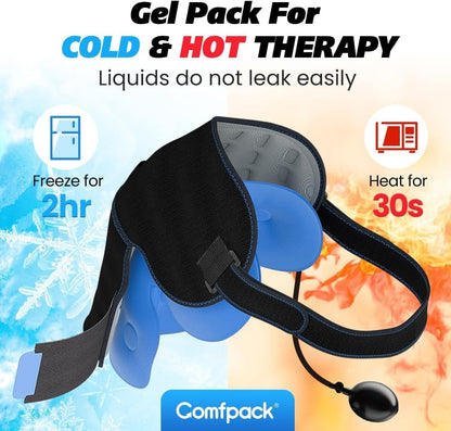 Comfpack Compression Ankle Ice Pack Wrap for Foot Pain Relief