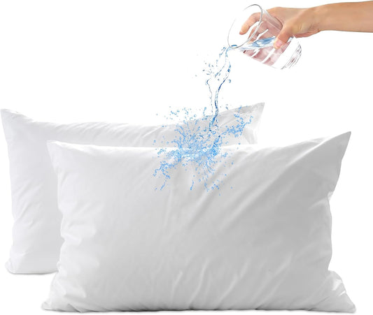 Dreamology Pillow Protectors with Zipper Queen Size,2 Pack,Bed Bug Proof