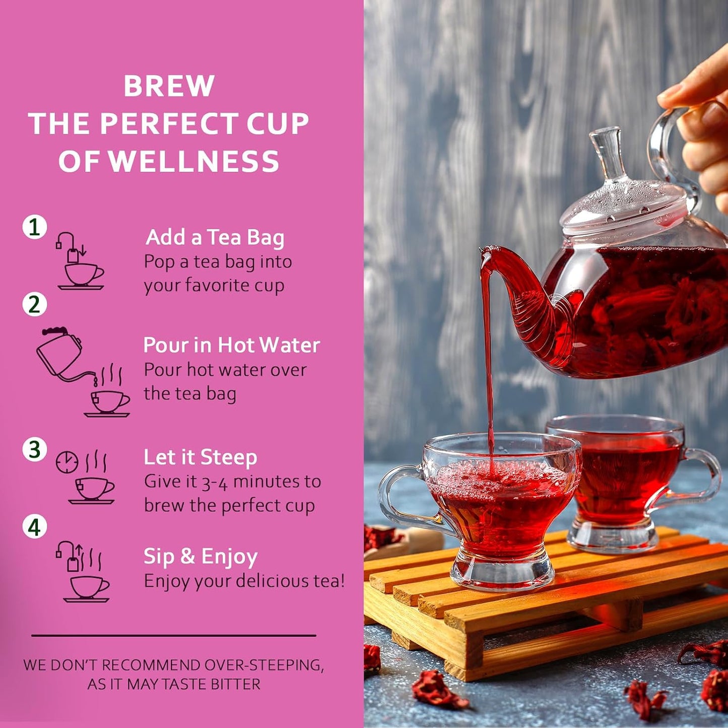 Life Plus Style Gourmet Pagoda Garden Chamomile Lavender Herbal Tea Caffeine Free Hot or Iced Floral Blend Natural Delicious Sleep Tea 60 Tea Bags