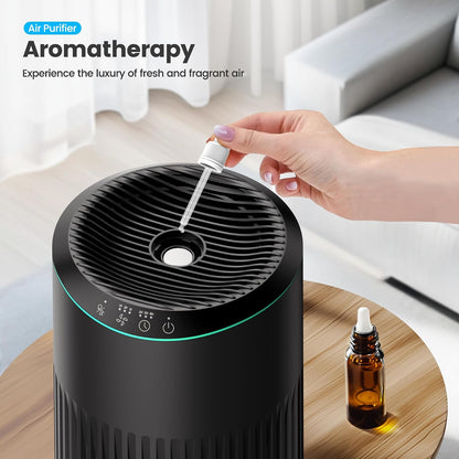 Air Purifiers for Bedroom Home for Smoke Pet Dander Odors 2 Pack Ivory