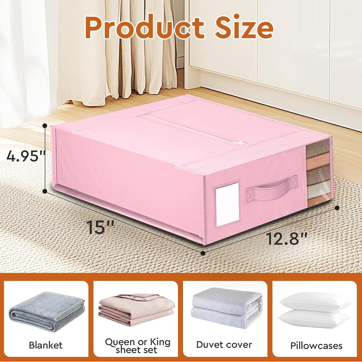 StorageTastic Bed Sheet Closet Organizers and Storage Under Bed Storage