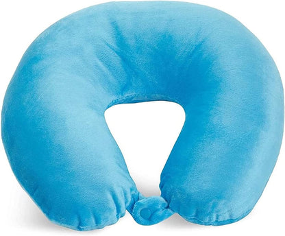 Wolf Essentials Adult Fleece Travel Neck Pillow for Airplane, Charcoal