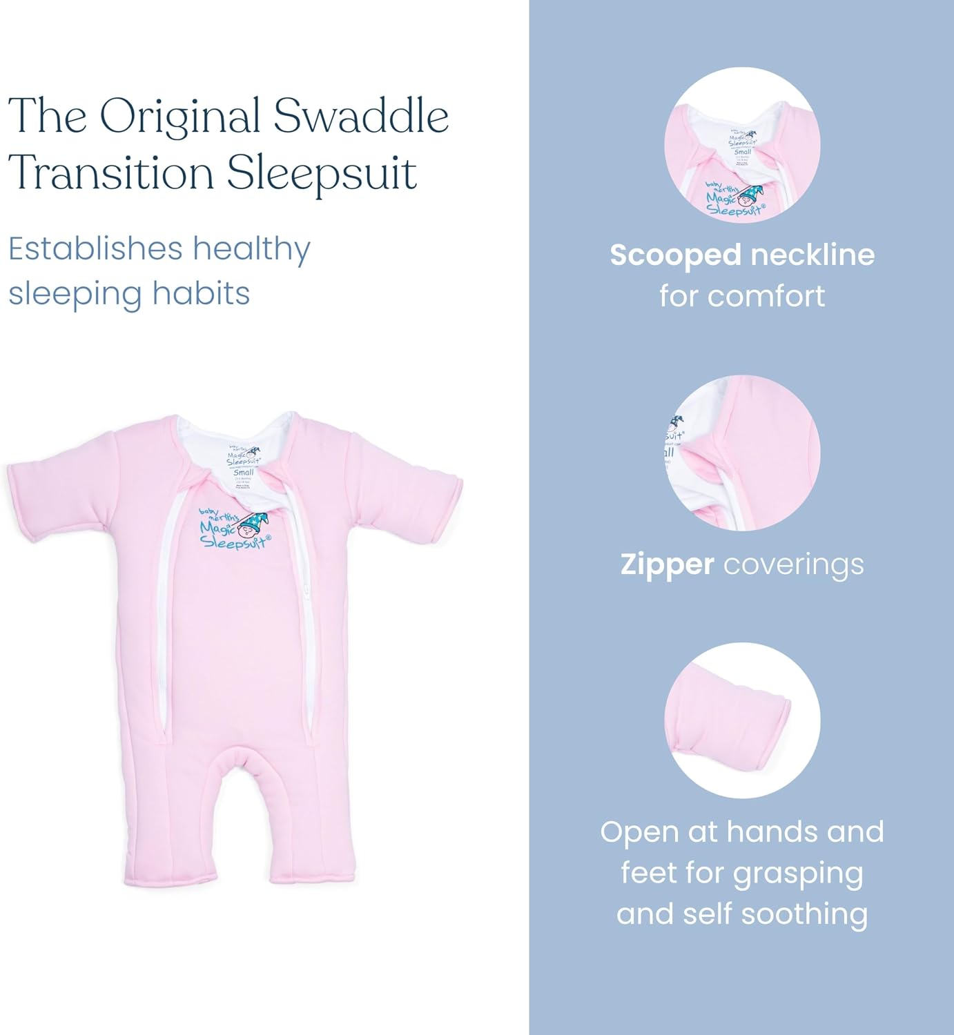 Magic Sleepsuit Baby Merlin's Cotton Baby Swaddle Transition Product