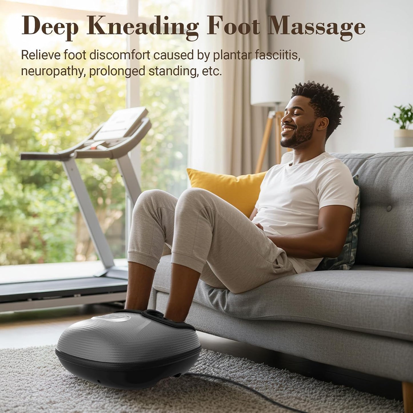 CuPiLo Foot Massager FSA Eligible HSA 2026 Upgraded, Birthday Gifts for Women Men Mom Dad, Feet Massager with Heat for Plantar Fasciitis Relief, 5 Levels Compression & Vibration Massage for Neuropathy