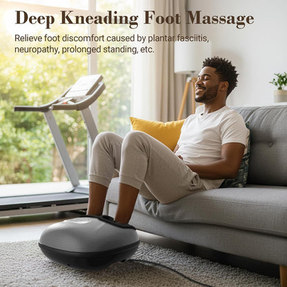 CuPiLo Foot Massager FSA Eligible HSA 2026 Upgraded, Birthday Gifts for Women Men Mom Dad, Feet Massager with Heat for Plantar Fasciitis Relief, 5 Levels Compression & Vibration Massage for Neuropathy