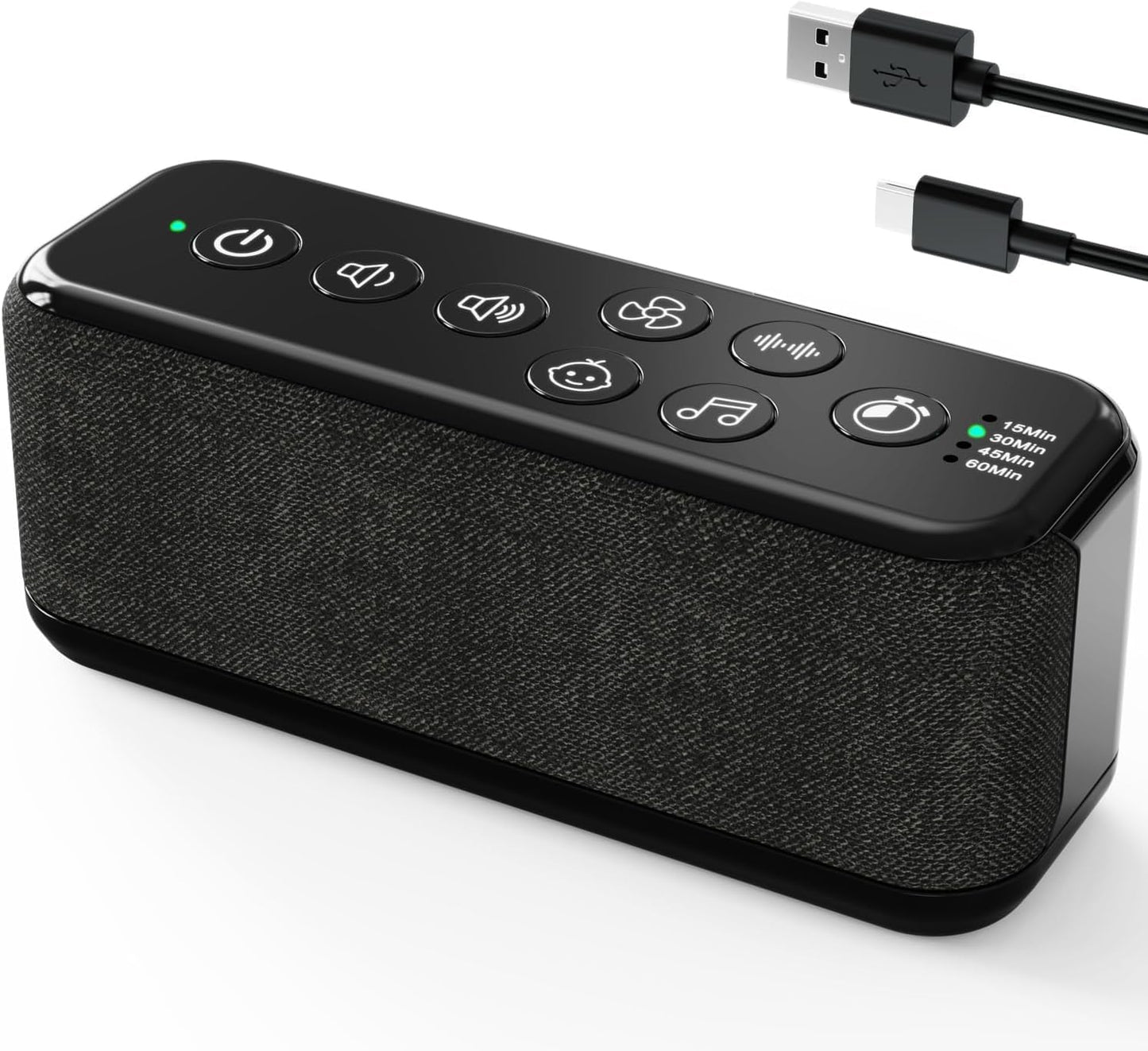 OnLyee White Noise Machine for Office Privacy, USB Rechargeable Sound Machine with 42 Non-Looping Sounds, Auto-Off Timer for Focus, Sleep and Travel