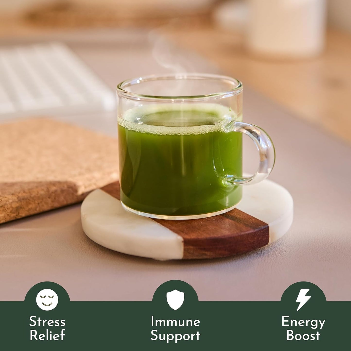 Encha Matcha - Latte Grade Matcha Powder - Unsweetened, First Harvest, Organic Green Tea Powder From Uji, Japan (60g / 2.12 Ounce) Premium for Latte, Smoothie - Caffeine, L-Theanine