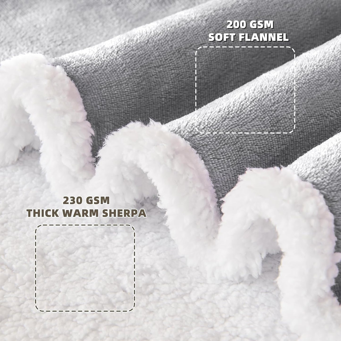 IFNOW Sherpa Wearable Blanket with Sleeves for Women Men Adults, Christmas Birthday Gifts for Women Mom Wife, Cozy Wearable Blanket with Arm and Pocket, Warm Full Body TV Wrap Throw Blanket, Grey