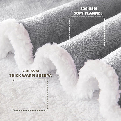 IFNOW Sherpa Wearable Blanket with Sleeves for Women Men Adults, Christmas Birthday Gifts for Women Mom Wife, Cozy Wearable Blanket with Arm and Pocket, Warm Full Body TV Wrap Throw Blanket, Grey