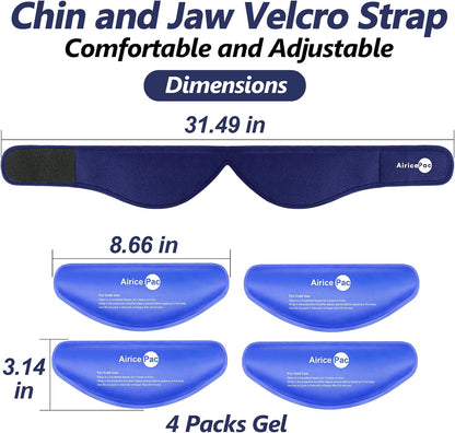 AiricePac Ice Pack for Back Pain Relief, Reusable Gel Lower Back Wrap, Cold Compress Therapy for Waist Lumbar Injuries, Sciatic Nerve, Herniated or Degenerative Disc, Coccyx, Tailbone Pain Blue