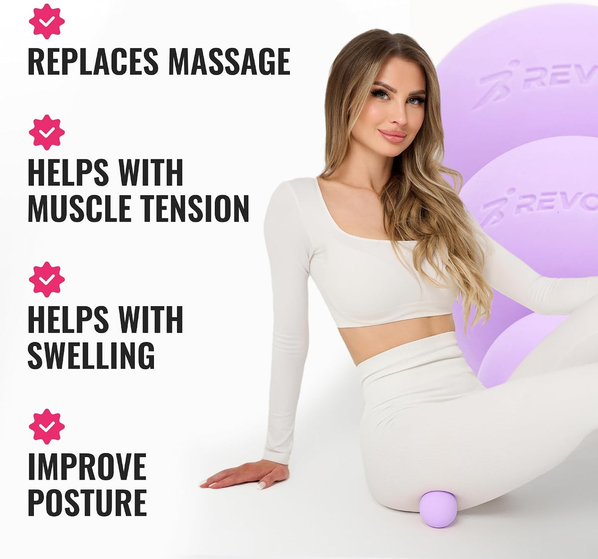 3 in 1 Massage Ball Set – 2.5", 1.9" & 1.2" Firm Silicone Balls for Myofascial Release, Trigger Point Therapy, Back & Foot Pain Relief, Face Fitness, Yoga, Deep Tissue Recovery (Turquoise)