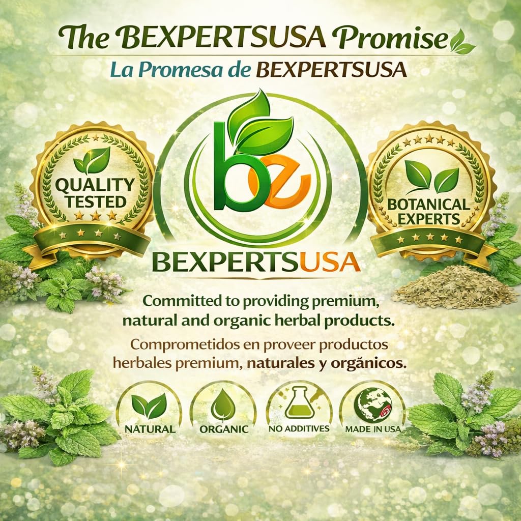 Spearmint Herbal Tea (Hierba, Yerba-Buena) - 4 oz (113g) - Authentic 100% Natural Dried Mentha Spicata Leaves - Caffeine-Free, Vegan & Non-GMO - Premium Loose Leaf - by BEXPERTSUSA