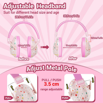 Dr.meter Ear Muffs for Noise Reduction: 27.4SNR Noise Cancelling Headphones for Kids Adults, EM100 Adjustable Hearing Protection Earmuffs for Monster Jam, Autism Sensory, Concerts, Fireworks