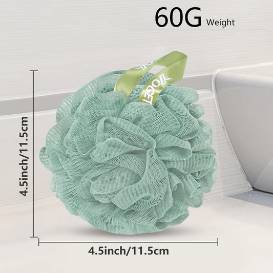 Yoget 4 Pack Shower Loofah Sponge, 60G Bath Loofa Exfoliating Body Scrubber