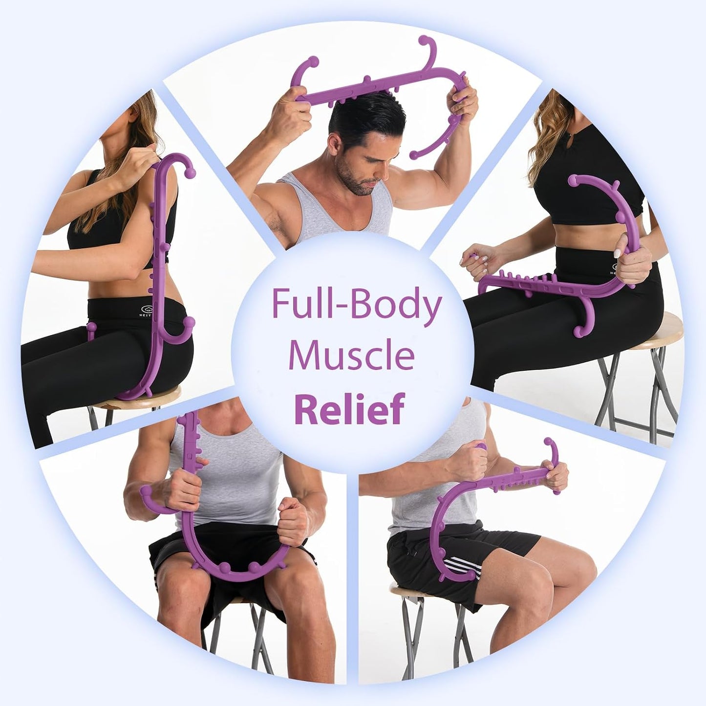Ranarose Deep Tissue Back & Neck Massager for Body Muscle Pain Relief