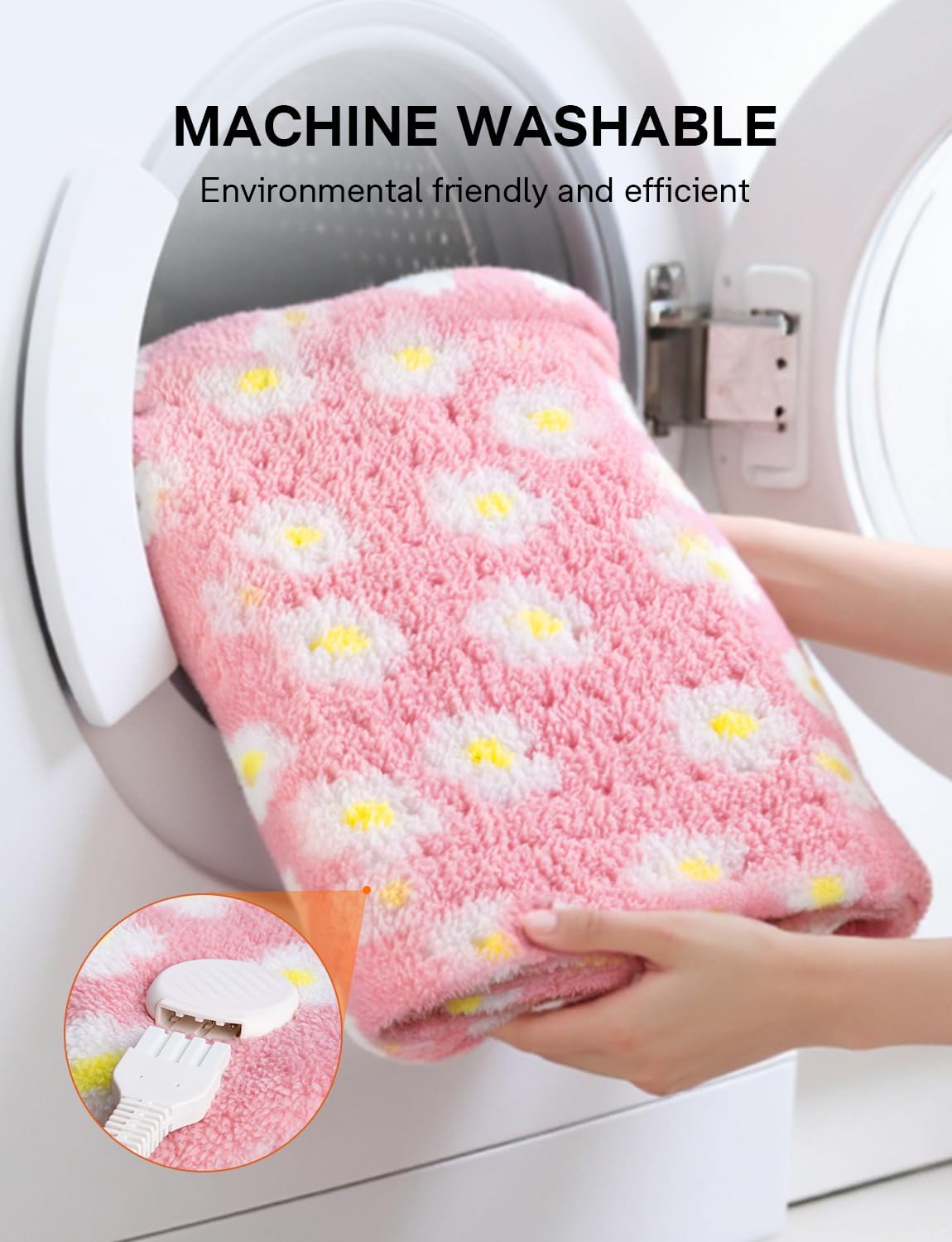 ALLJOY King Size Heating Pad for Back Pain Relief, 33”x 17” Extra Large Heating Pad for Period Cramps, FSA Eligible HSA, Portable Heat Pad for Neck and Shoulders, Birthday Gifts for Women Men - Pink