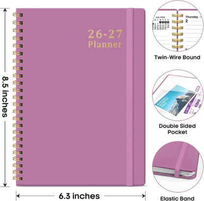 Planner 2026-2027, 8.5" x 11" Weekly and Monthly Academic Year Planner Calendar, July 2026 - June 2027, Hardcover Large School Planning Agenda With Tabs, Perfect for School & Office Supplies, A4, Green