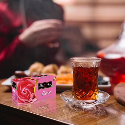 Tea4U Rose Black Ceylon Tea Bags - Finest Sri Lankan Tea - 25 Count