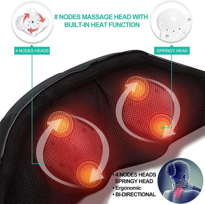 Medcursor Neck Massager with Heat - Deep Tissue Pain Relief, Rechargeable Shiatsu Neck and Shoulder Massager, Ideal Choice for Men, Women, Mom & Dad
