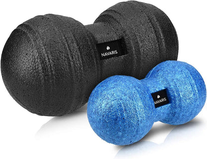 Navaris Double Massage Ball - Peanut Shaped Self-Massage Balls Trigger Point for Muscle Relaxation - Peanut Balls