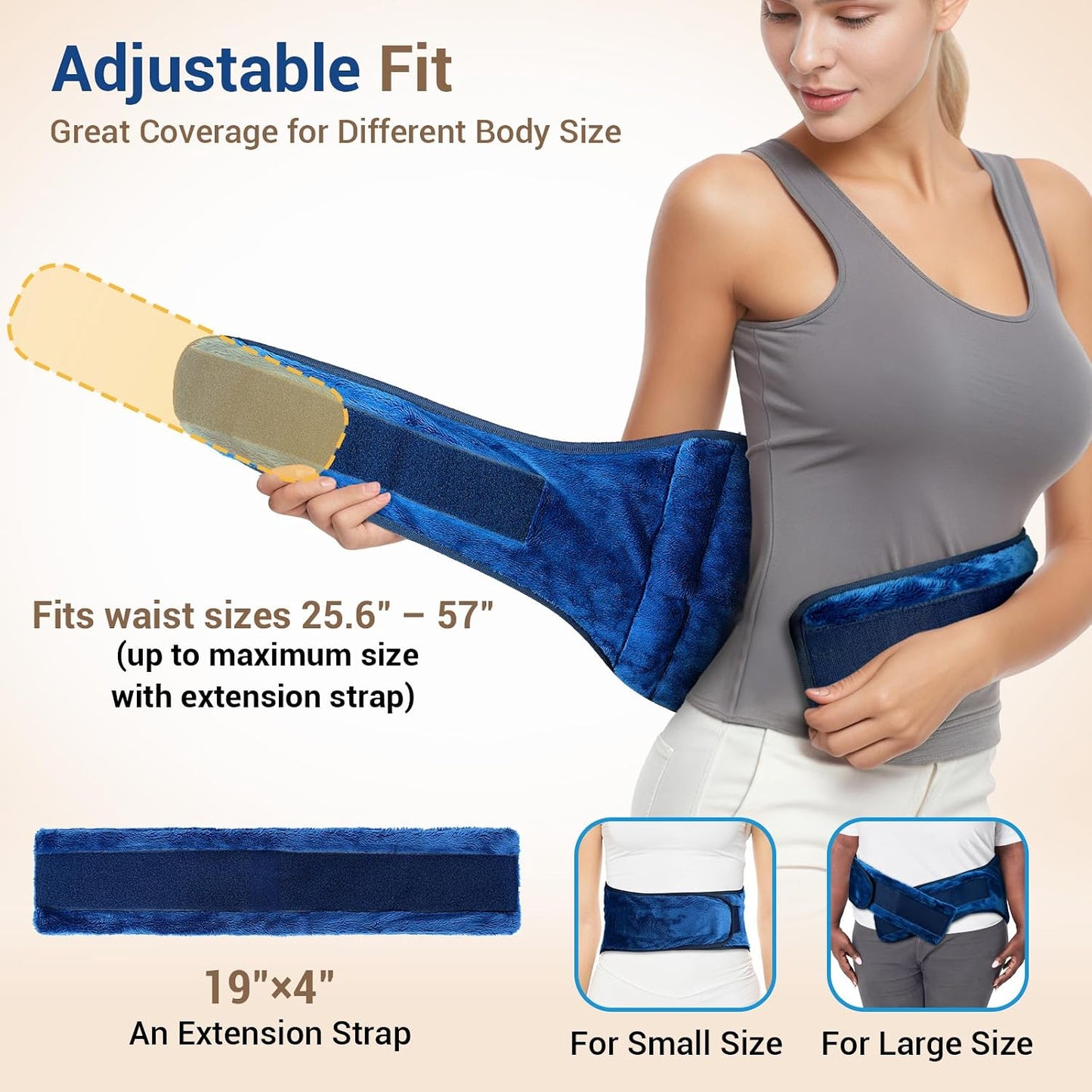 Comfytemp Microwave Moist Heating Pad for Back Pain Relief, Sciatica, FSA Eligible HSA, Microwavable Hot Therapy for Lower Lumbar, Period Cramps, Waist Warm Compress Women Men Gift, Fathers Day Dad