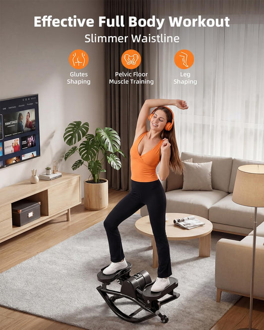 Rock Fitness Stepper for Exercise at Home, Motion Stair Stepper with Resistance Bands for Full Body Workout, Aerobic Workout Machine Fitness Equipment