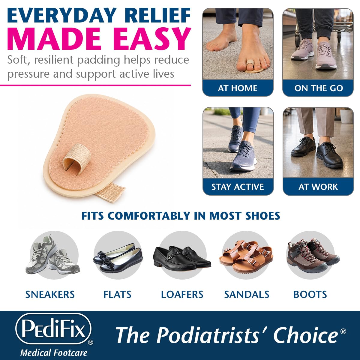 PediFix Podiatrists' Choice Toe Straightener – 3-Pack Toe Aligners Gently Help Realign Crooked, Overlapping, and Hammer Toes – Designed for Comfort and Daily Relief – One Size Fits Most