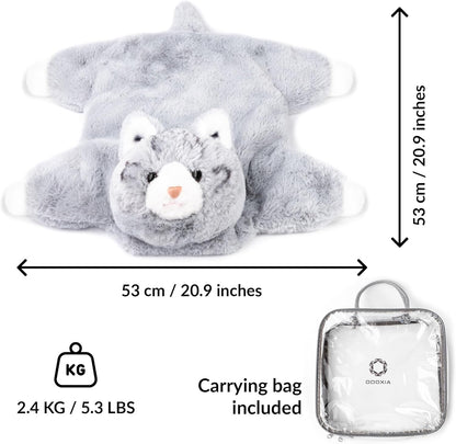 ODOXIA Weighted Lap Pad for Kids 5Lbs | Calming & Comforting | Cat Animal | Sensory Product | Blanket for Special Needs | Carrying Bag Included