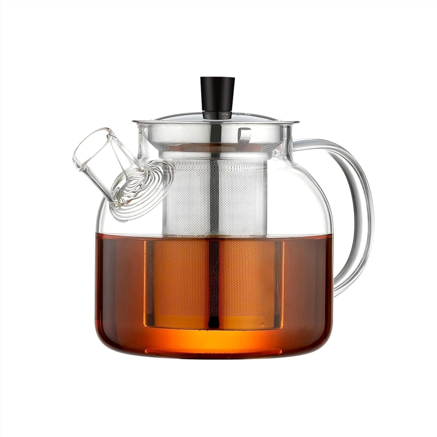 1500ml(50oz) Glass Teapot with Removable Infuser, Ehugos Stovetop Safe Large Tea Pot, Blooming and Loose Leaf Hand Crafted Kettle for Women and Adult with Stainless Infuser