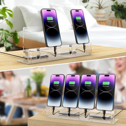 4 Phones Acrylic Multiple Cell Phone Stand