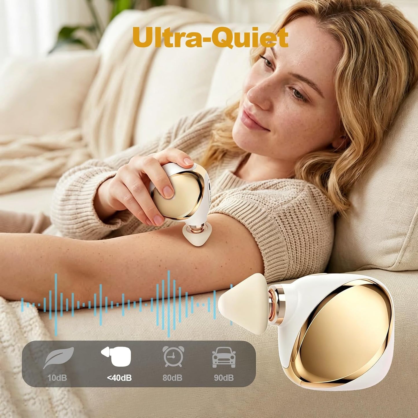 DEITY Mini Massage Gun, Small Handheld Travel Massager with Percussion Deep Tissue, 3 Adjustable Speeds & Smart Power Response, Portable Pocket Massage Gun for Gym & Office