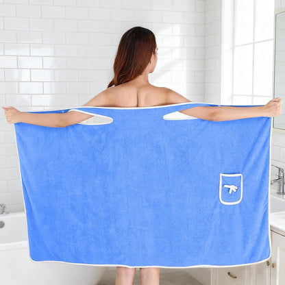 Women's Wearable Towel Bathrobe,Plus Size Wearable Shower Skirt,Quick Dry Absorbent Bath Towel for Comfortable Home Spa Body,Green, 53x31in/50-70kg