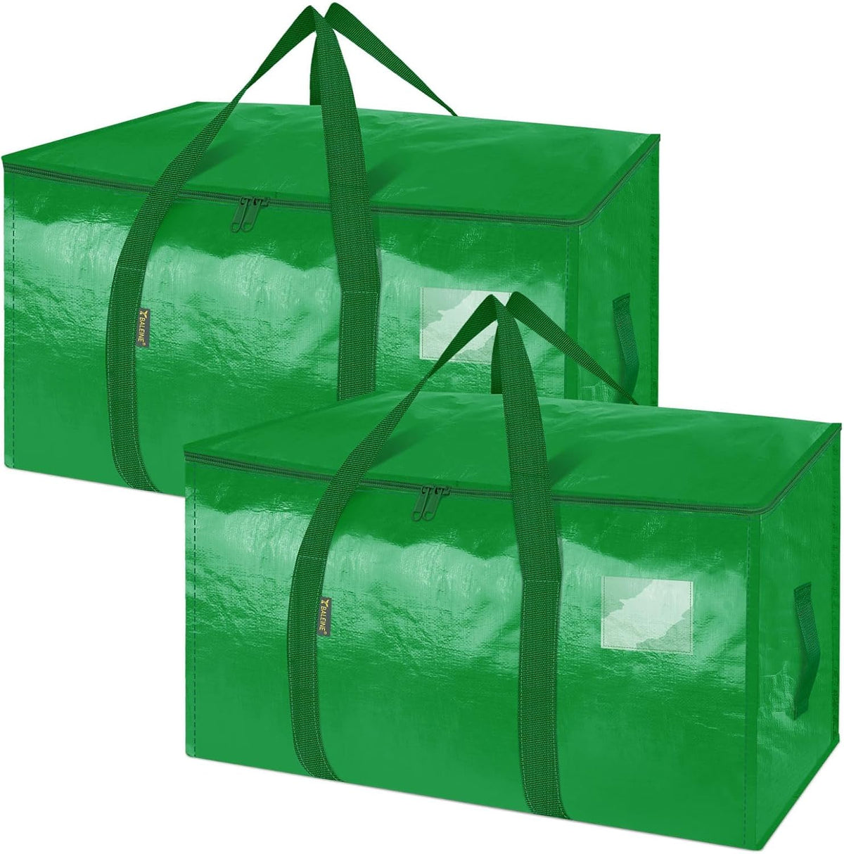 BALEINE Oversized Moving Bags with Reinforced Handles, Heavy-Duty Storage Tote for Clothes, Moving Supplies (Clear)