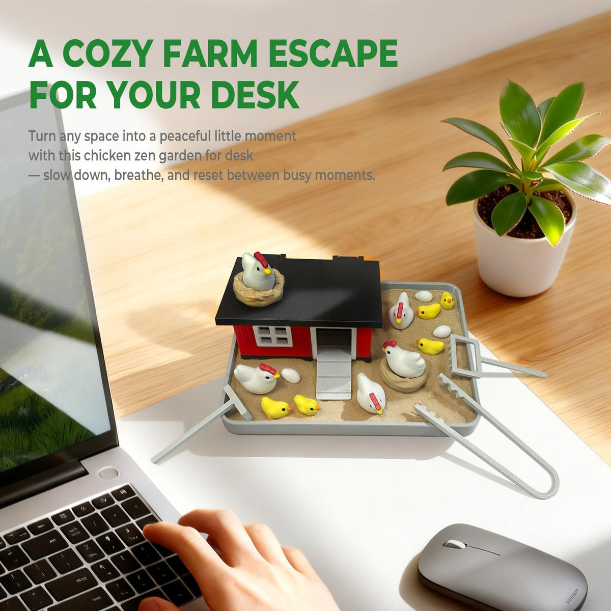 Dumpster Fire Zen Garden for Desk, Funny Coworkers Office Accessory Gifts