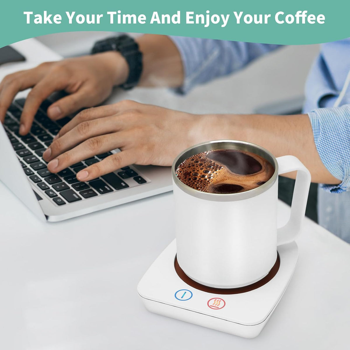 VOBAGA Mug Warmer& Coffee Mug Warmer for Office Desk