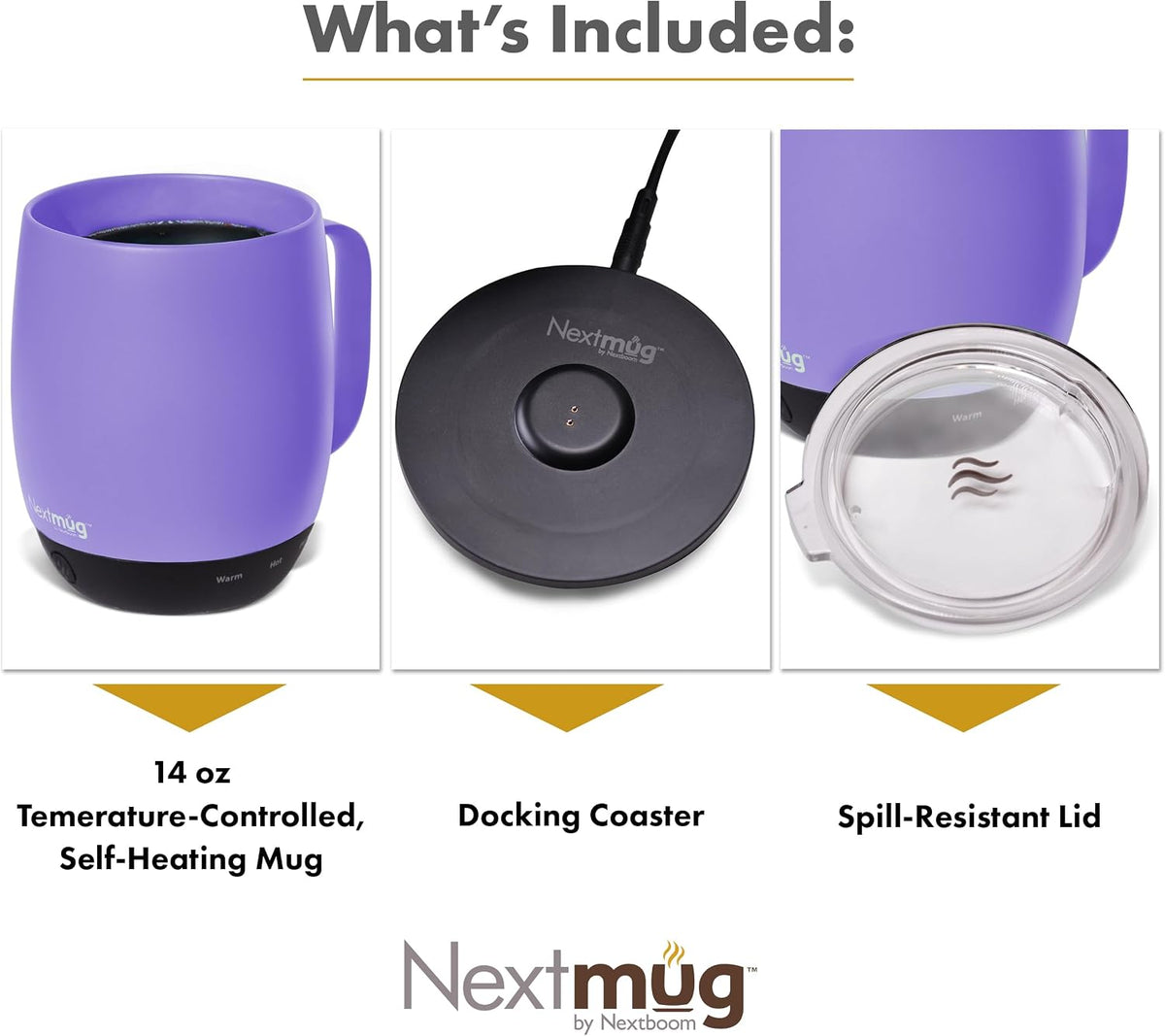 Nextmug - Temperature-Controlled, Self-Heating Coffee Mug