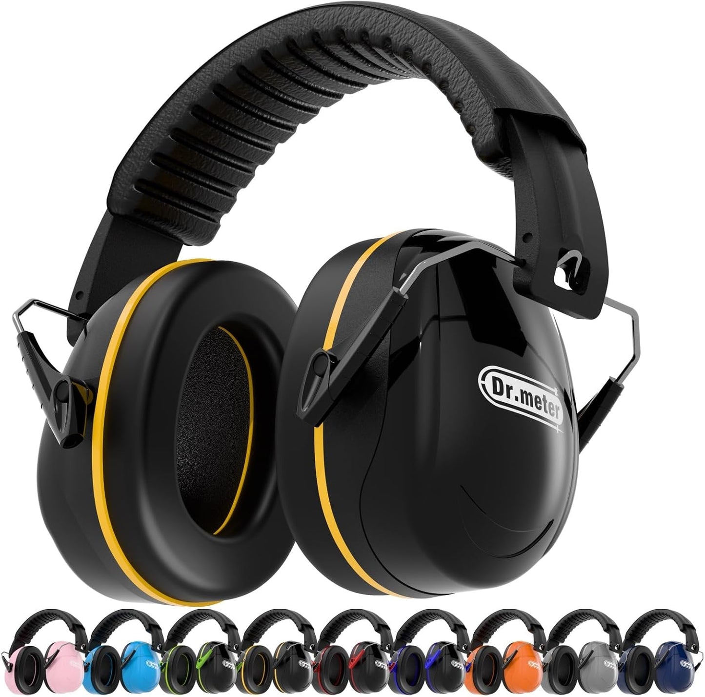 Dr.meter Ear Protection Ear Muffs, Noise Cancelling Headphones for Adults Kids 31dB Earmuffs for Noise Reduction, Hearing Protection for Shooting Gun Range, Mowing, Monster Jam, Sensory, Fireworks
