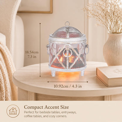 Dicimi Wax Melt Warmer,4-in-1 Electric Wax Melter,Oil Burner,Fireplace Wax Warmers, for Home Office Bedroom Aromatherapy Present and Decorations (Bronze, Fireplace Stove)