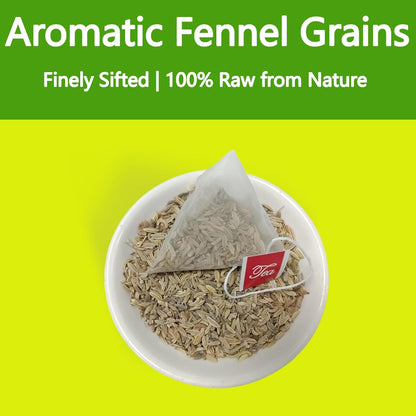 Samcci Fennel Tea Bags, 40 Count (4g/bag), Whole Fennel Seeds