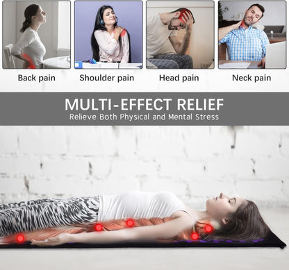 Extra Long Yoga Acupressure Mat Set,Massage Acupuncture Mat Large,Magnetic Mat Acupressure Body mat and Pillow for Neck Back Pain Relief(Grey)
