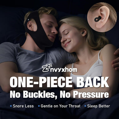 2 Pack Anti Snore Chin Strap for Sleeping, Jaw Tape Mouth Snoring Sleep Devices Stopper, Cpap Users Breathing Head Mouthpiece Solution Keep Closed, Mandibular Advancement Reducing Aids Men Women