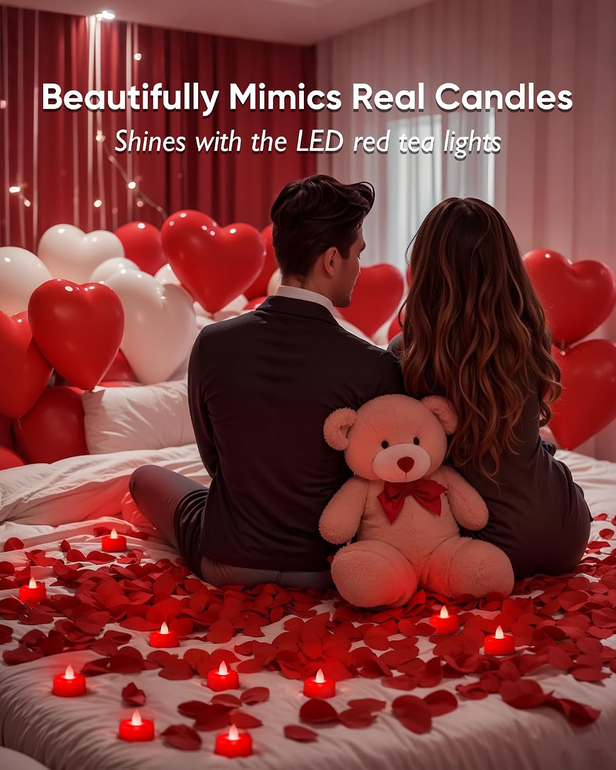 Amagic 12/24/50/100/150Pack Flameless LED Tea Lights Candles Battery Operated, Electric Fake Tealight Candles for Votive, Halloween, Christmas, Home Decor, Wedding, Table Decor (12Pack)