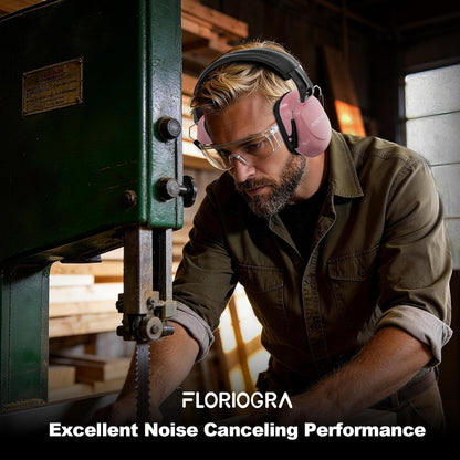 Floriogra Noise Reduction Ear Muffs, NRR 34dB Ear Protection, Hearing Protection Noise Cancelling Headphones for Adults Kids Autism, Shooting Ear Protection for Gun Range, Mowing, Construction