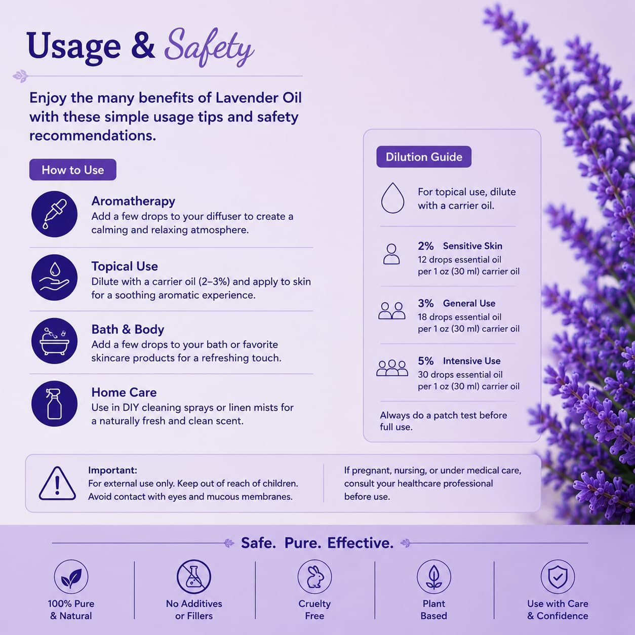 GreenHealth Lavender Essential Oil – 16 fl oz (473 ml) – 100% Pure & Uncut – Aluminum Bottle – Bulk Lavender Oil for Diffuser, Aromatherapy, Candles, Soap & DIY