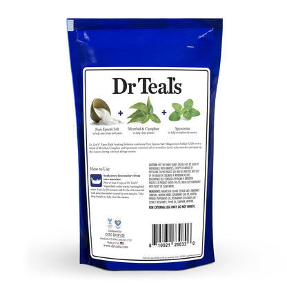 Dr Teal's Epsom Salt Bath Soaking Solution, Eucalyptus and Lavender, 2 Count, 3lb Bags - 6lbs Total